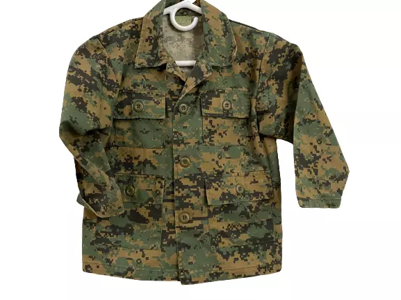 Military Army BDU GI Camo Field Jacket Shirt Camouflage US Boys S Small