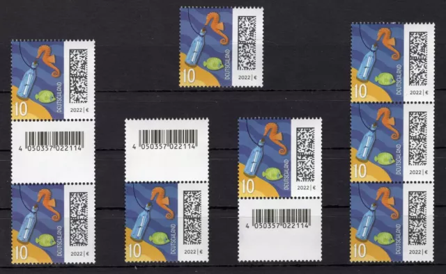 2022 Bund 3723 R ** FLASCHENPOST 2. Auflage mit / ohne EAN Varianten zur Auswahl