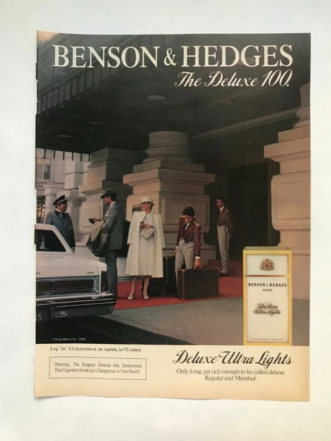 100s Price Benson And Hedges (Canadian Style De Luxe Ultra Lights) L-25-H - Canada And USA - Cigarettes Pedia Benson And Hedges Duty Free Usa And Canada Border Australia