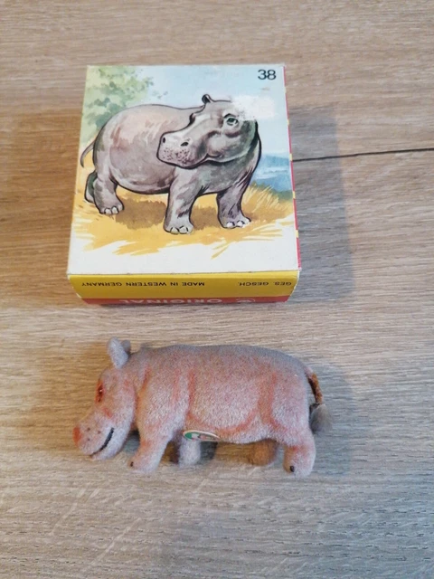 JOUET ANCIEN FIGURINE Peluche Max Carl West Germany Bison Annees 1950 EUR 9,00 - FR