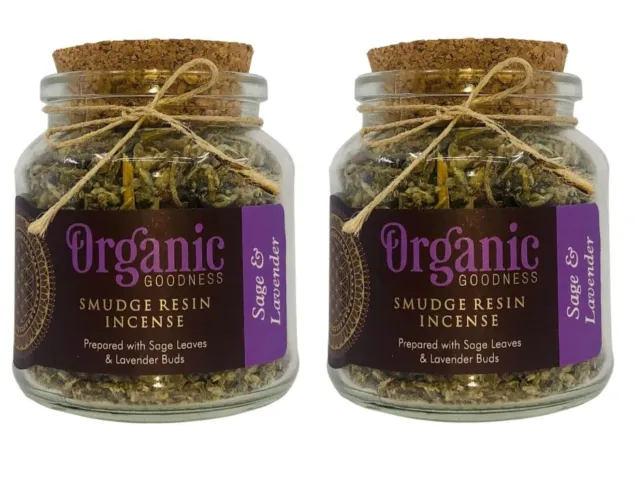 2PC Organic Goodness Sage & Lavender Smudge Resin