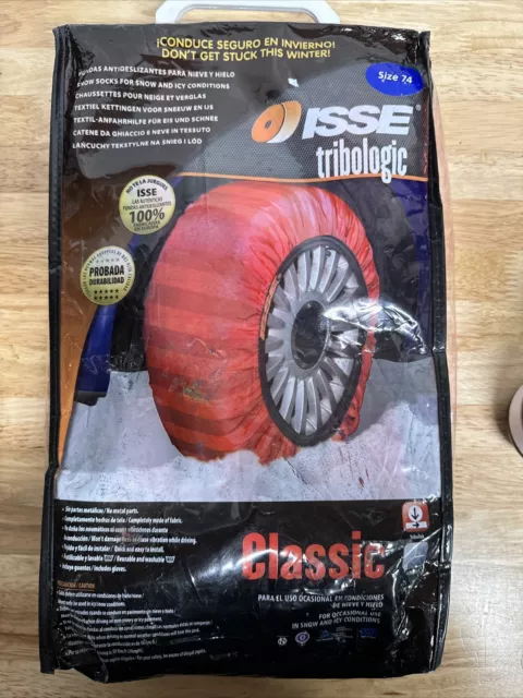 New Isse Classic Tribologic Snow Socks Textile Snow Chains Size 74 One Pair