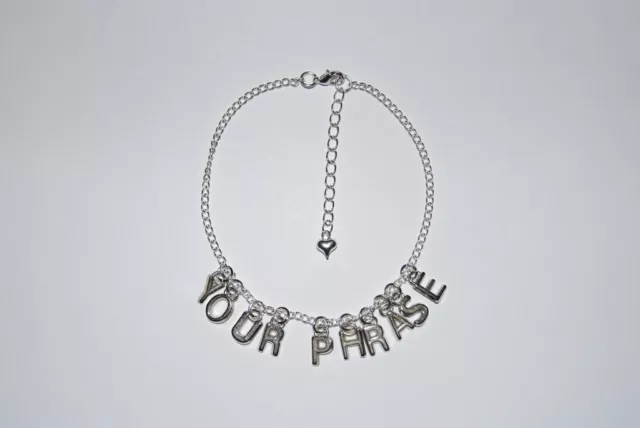 Custom Hotwife Choose 'YOUR PHRASE' Premium Anklet Ankle Chain Jewellery Swinger