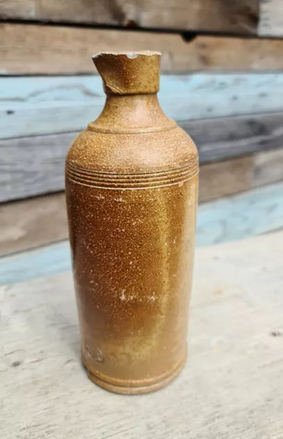 Antique Vintage Collectable Bourne Denby Stoneware Pottery Bottle Spout Pouring