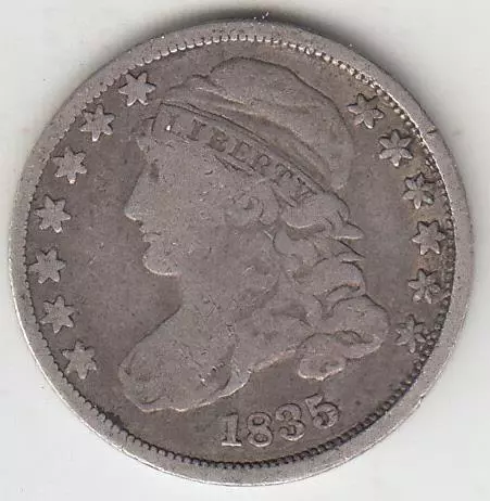 1835 Capped Bust Dime F