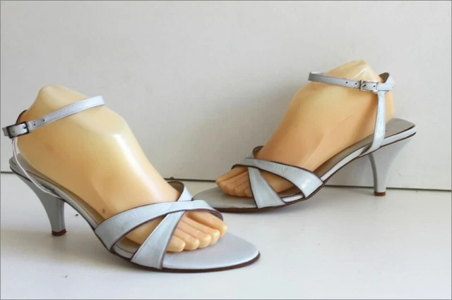 Sandales Minelli à Talons Plats En Cuir Vert - Taille 36, Très Bon état, Parfaites Pour Mariage Ou été