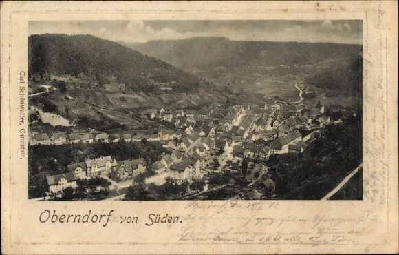 Ak Oberndorf am Neckar, Stadtansicht von Süden - 10843244