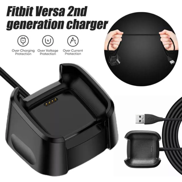 Compatible For Fitbit Versa 2 Lite Charger Replacement USB Charging Cable Case*