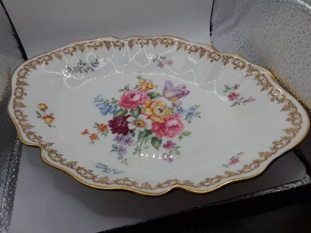 Crown Staffordshire Fine Bone China England Bonquet Dinner Salad Plate Porcelain