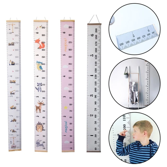 Natuce Toise Murale Enfant, 200 X 20CM Toile Hauteur Règle De