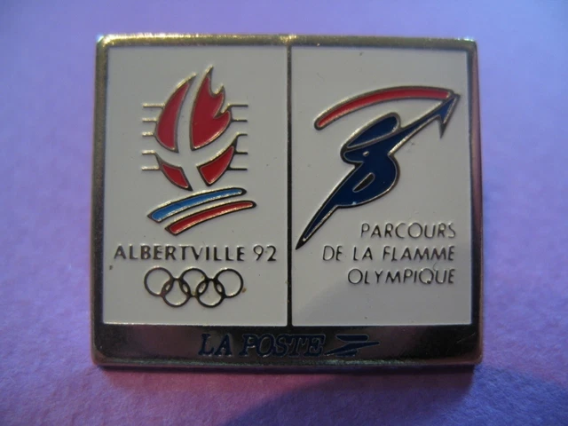 Pin's SPORT / JEUX OLYMPIQUES / JO - albertville logo blanc 2