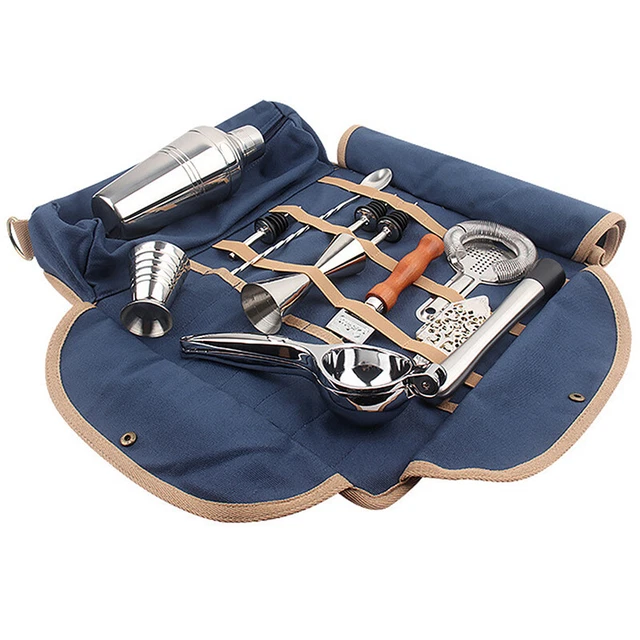 Bar Bartender Carrying Bag Creative Canvas Toolkit Pack Cocktail Shaker