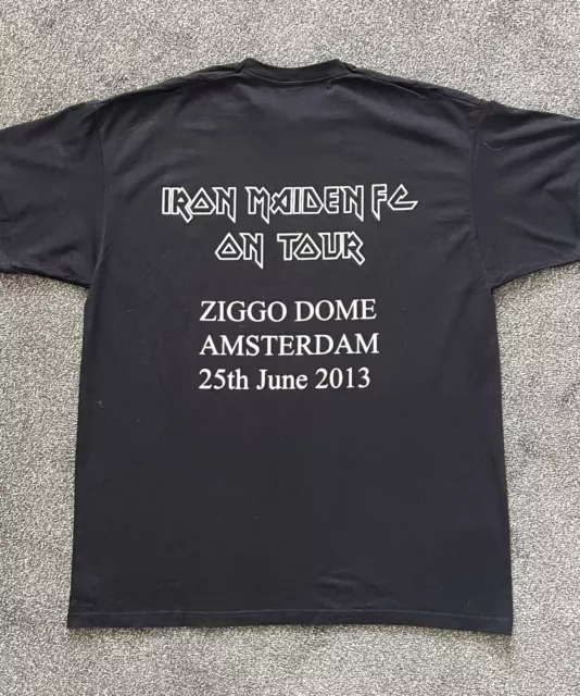 Iron Maiden Official FC Maiden England World Tour AMSTERDAM ‘13 XL Event T-Shirt