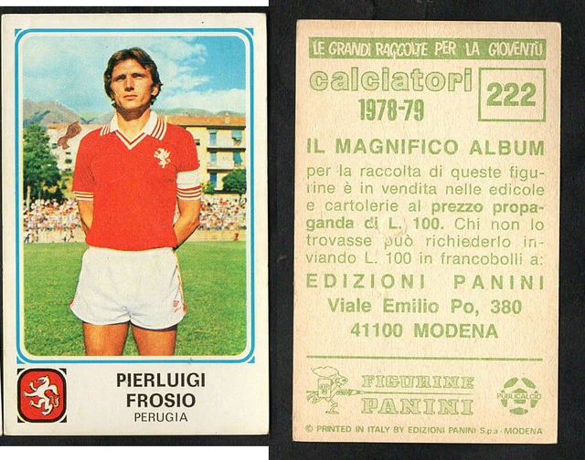 FIGURINA CALCIATORI PANINI 1978-79 Nr. 190 *RIVERA* CON