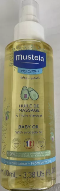 Mustela Baby Oil 100ml For Normal Skin French Massage Oil Babies Kids Natural