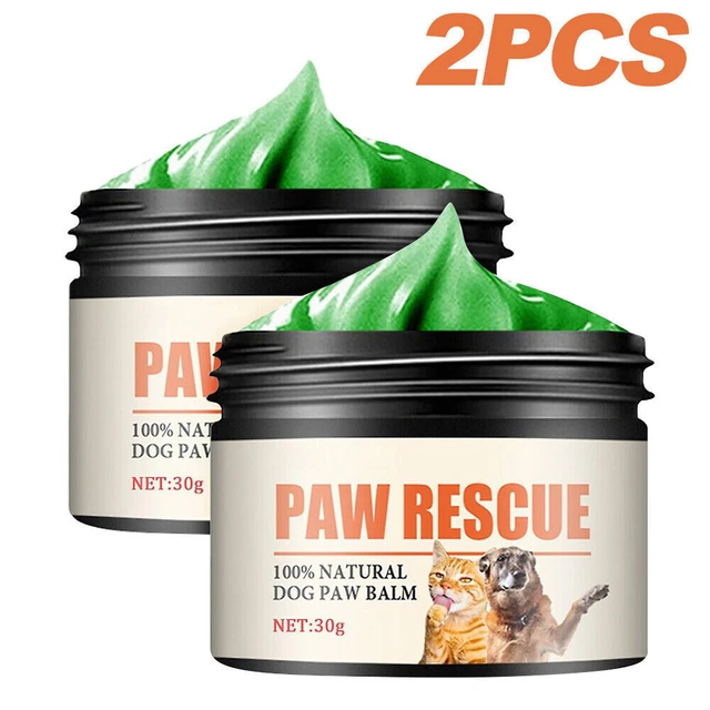 2* Pet Dog Paw Wax Balm Nose Cream Soothes And Repairs Cracked Paws Snouts 30g.