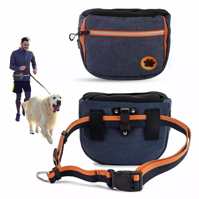 Dog Walking Training Obedience Treat Pouch Portable Pet Puppy Snack Belt Bag UK