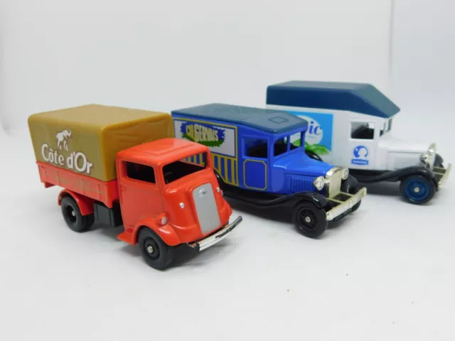 Lot of 3 1/43 CORGI Altaya Advertising Trucks