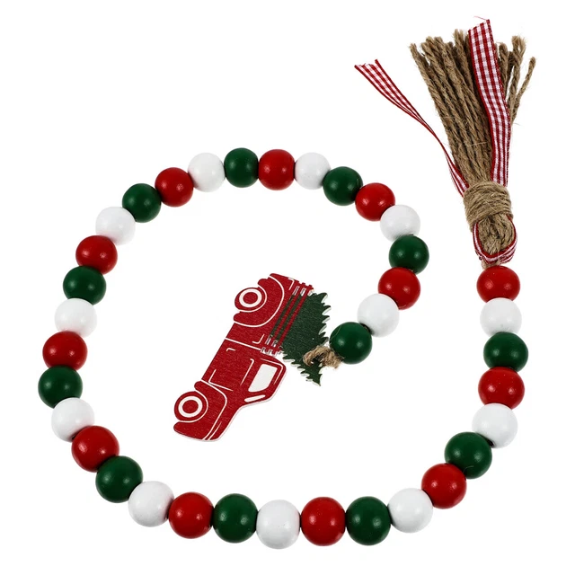 1 stück Weihnachten hängende Anhänger Holzperlen Anhänger Quaste String Quaste