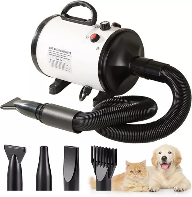 Soffiatore per Cani, Asciugacapelli per Cani 2800W, Asciugacapelli per Toelettat