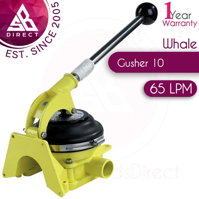 Whale Gusher 10 BP3708 Alliage Aluminium Manuel de Cale Pompe │ 65 Lpm │ On-Deck