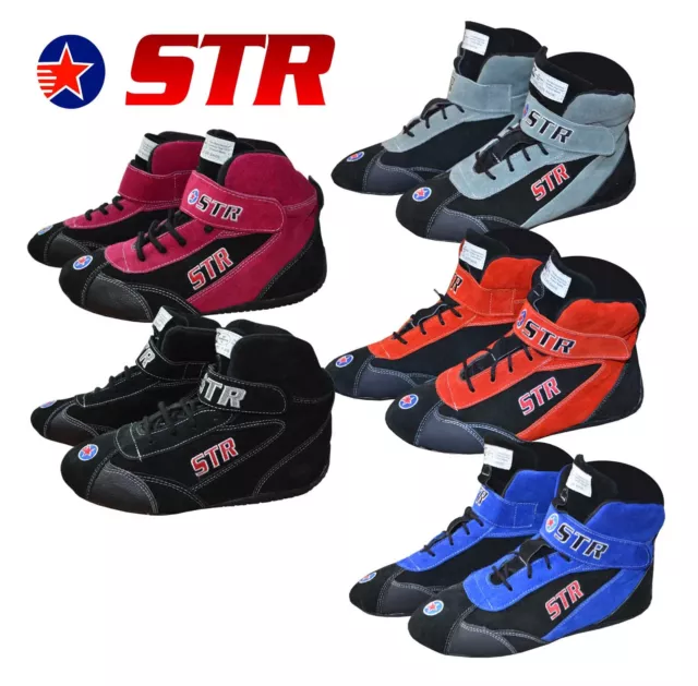 STR Oval Race Boots SFI 3.3/5 Approved / Racing / Fire Retardant - Adult EU36-50