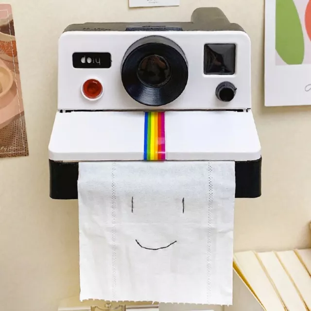 Retro Film Camera Tissue Boxes Wall-mounted Toilet Roll Paper Holder Box  Home