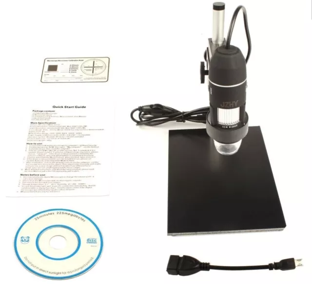 NOS 1000X Digital Microscope USB LED Stand for Computer Laptop Phone New in Box