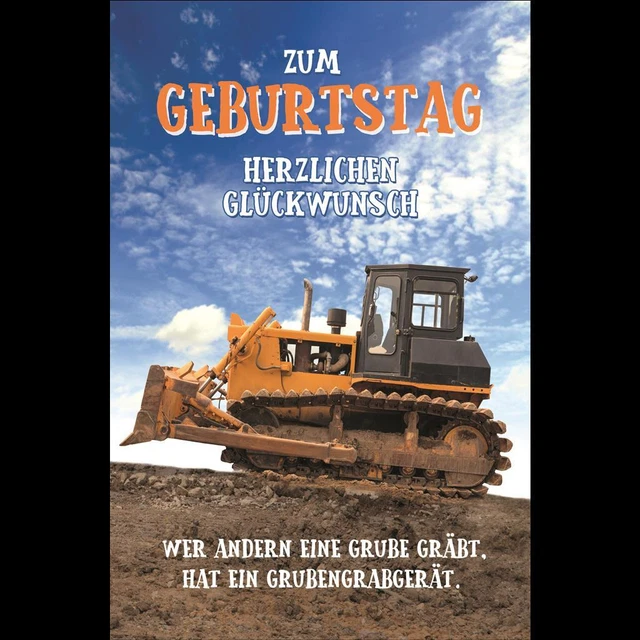 GEBURTSTAG GLÜCKWUNSCHKARTE im Format 11,5 x 17 cm mit Umschlag