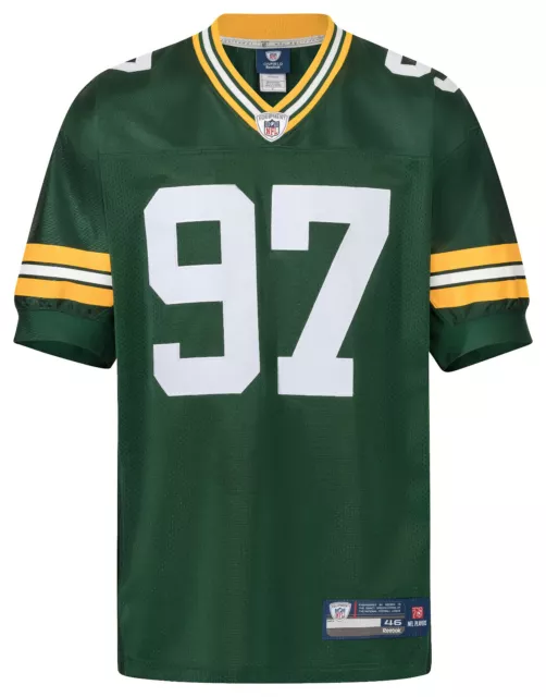 NFL Maillot Vert Bay Packers Johnny Jolly 97 Authentique ONFIELD Jersey Football 2