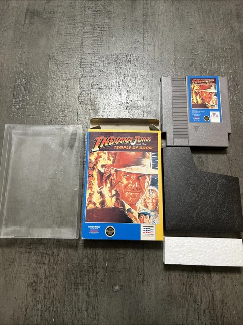 Indiana Jones and the Temple of Doom (Nintendo, NES 1988) Boxed No Manual Authen