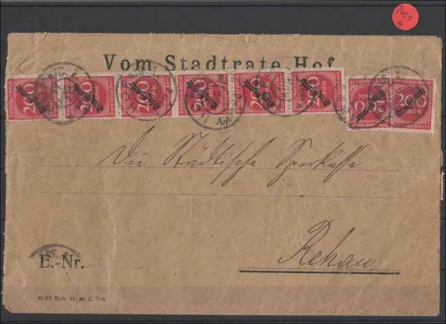 Deutsches Reich Dienstmarken Briefumschlag  echt gelaufen MiNr. 78 Vor Rückseite