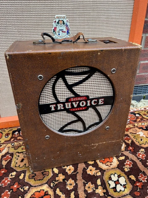 Vintage 1950er (1952) RSA Selmer Truvoice Modell 15 Ventil 1x12 Combo Verstärker S&R 2
