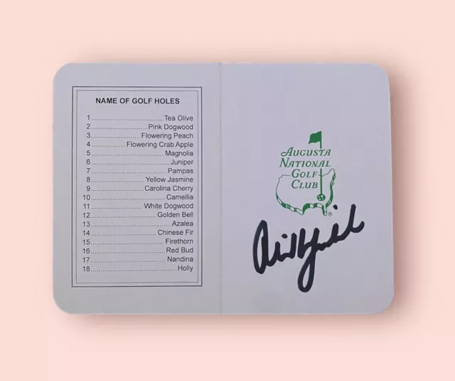 Phil Mickelson Signed Autographed Augusta National Masters Scorecard PGA LIV