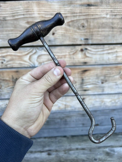 Ancien Tire-botte Pliable En Métal - Outil De Campagne Vintage - Non Marqué