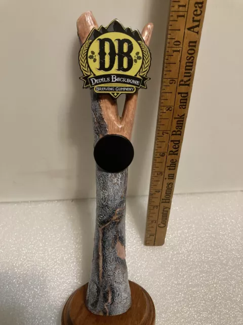 DEVIL'S BACKBONE FLAGSHIP BACKBONE LAGER draft beer tap handle. VIRGINIA