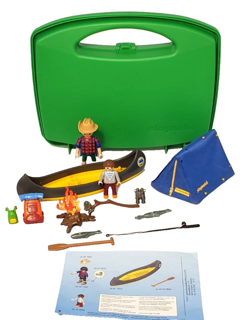 PLAYMOBIL CAMPING AVENTURA Estuche de Transporte Set 9323 Canoa