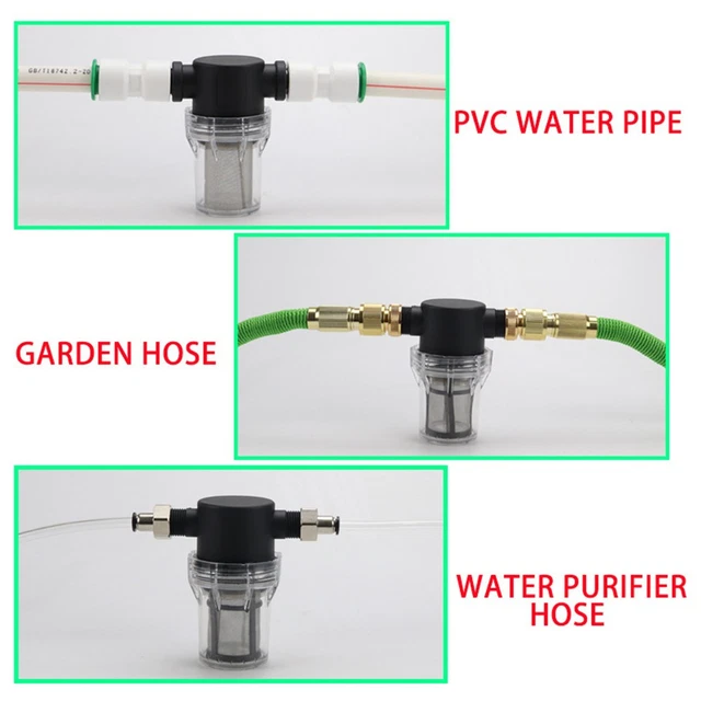 Filtre De Pompe à Eau En Ligne Avec Tamis Acier Inoxydable - Compatible Tuyaux 3/8" Et 1/2" Pour Pompes 12V