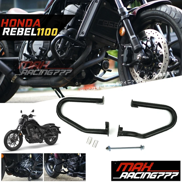 LOW ENGINE GUARD Black Crash Bars Protection Honda Rebel 1100 CMX1100