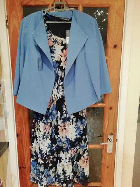 chinese dress ladies Bonmarche Mid Blue Denim 3/4 Sleeve Casual Short Dress with Pockets
