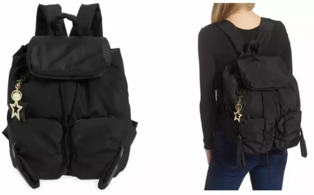 See by Chloe Joy Rider Satin Backpack BLACK~NWT ~DUST BAG~LAST!