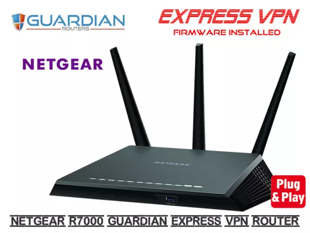 Netgear Nighthawk R7000 Express VPN Router FAST LIGHTWAY Firmware Installed