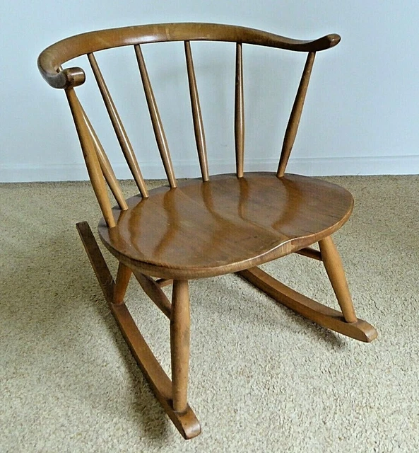 VINTAGE ERCOL COWHORN Rocking Chair. 190.00 PicClick UK
