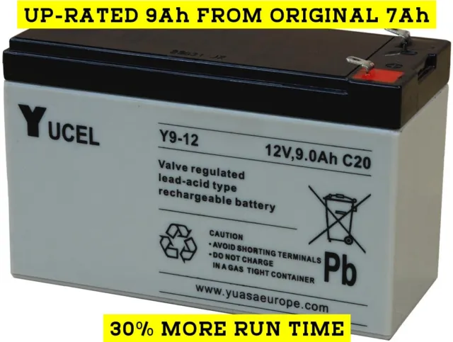 YUASA PS-1270 F1 12V 9Ah Sealed Battery Rechargeable C8PT REPLACES 12V 7AH