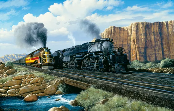 Puzzle - Union Pacific "Beauty & The Beast" Big Boy / Challenger - 1000 Piece