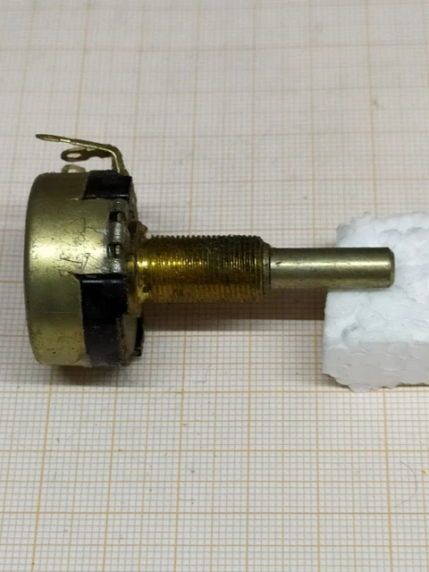 Potenziometro Lineare 10k Ohm Con Interruttore, Asse 4 Mm, Radiohm O Simile, Nuovo Old Stock
