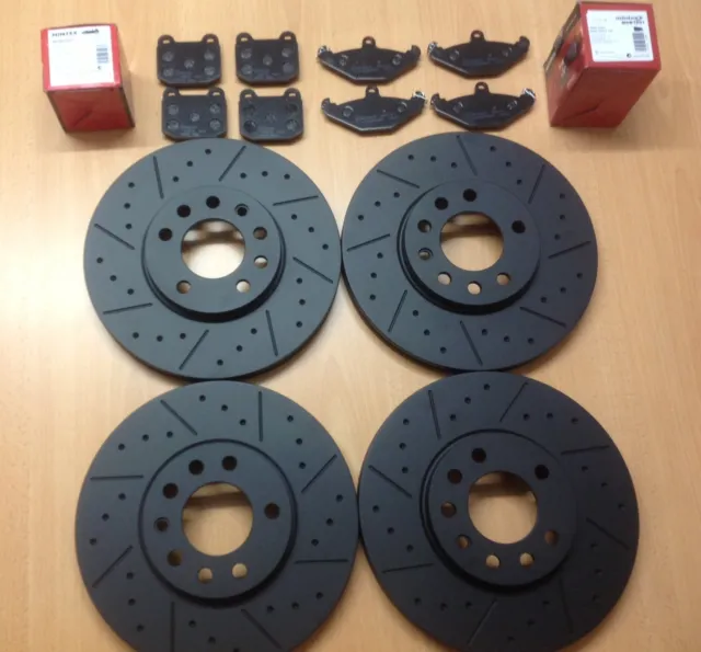 VX220 2.0 2.2 Speedster Front Rear Black Edition MTEC Brake Discs & Mintex Pads