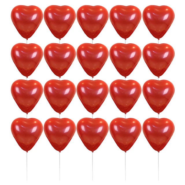 1 Bag 50pcs Hochzeit Valentinstag Dekorationsballons Partydekorationen (rot)