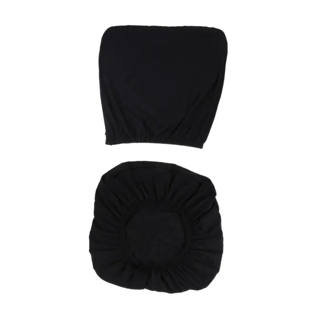 Soft Antifouling Elastic Home Dining Hotel Office Computer Chair Cover Black