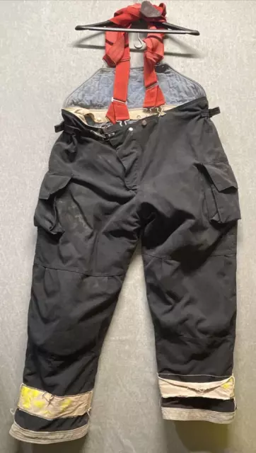 Cairns Vintage Fire Bunker/ Turnout Pants 46" Waist Adjustable 30" Inseam Black